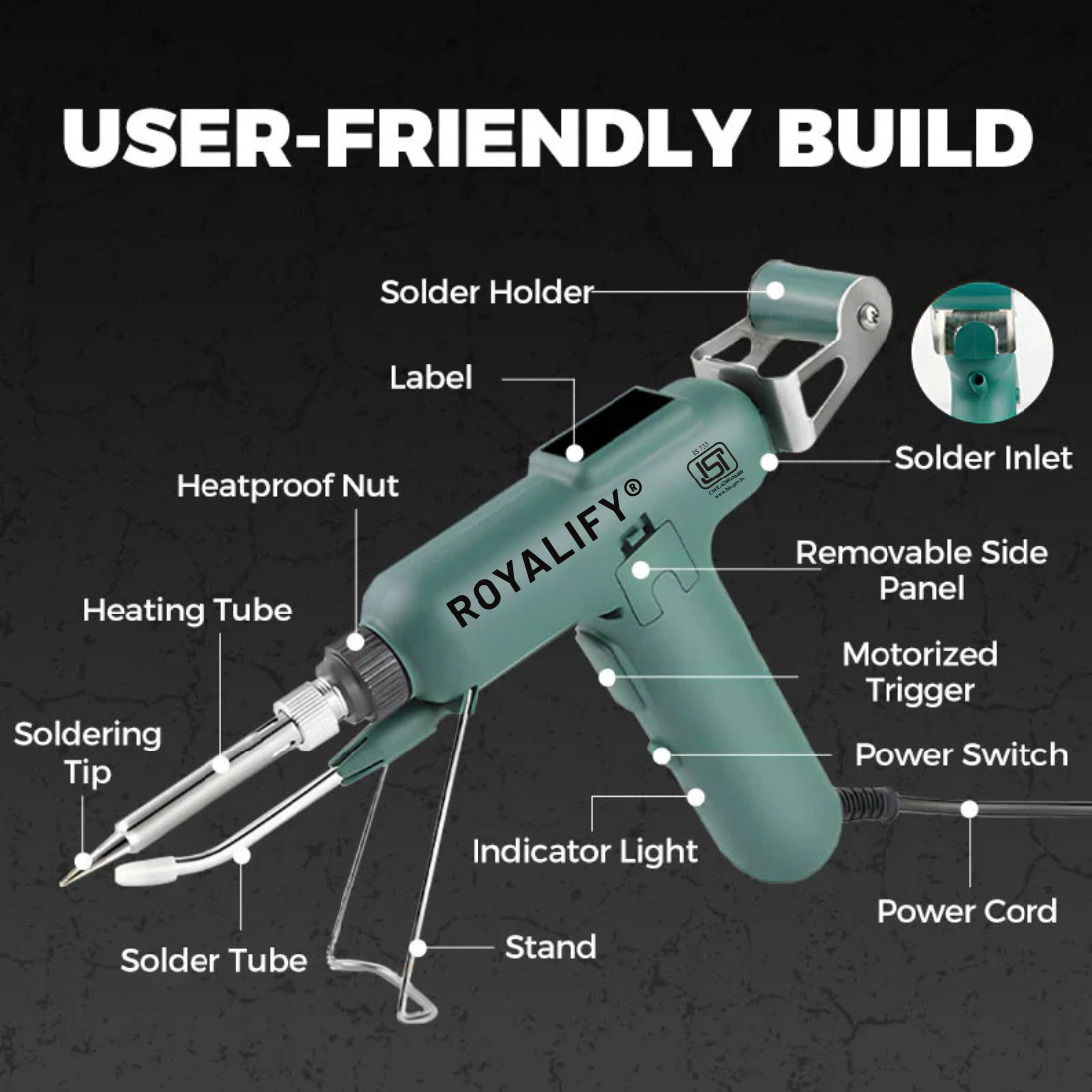 ROYALIFY ™ High-Efficient 80W Electric Welding & Sodering Iron Gun